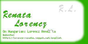 renata lorencz business card